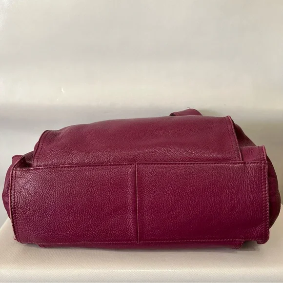 B. Makowsky Purple Leather Hobo Shoulder Bag - Picture 5 of 13